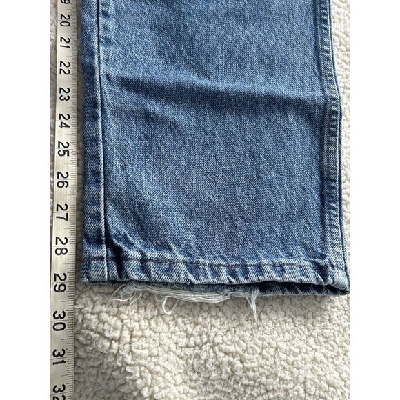 Rustler Men's Straight Leg Distressed Medium Blue Jeans #87619SW Size 38x30 - Picture 8 of 9